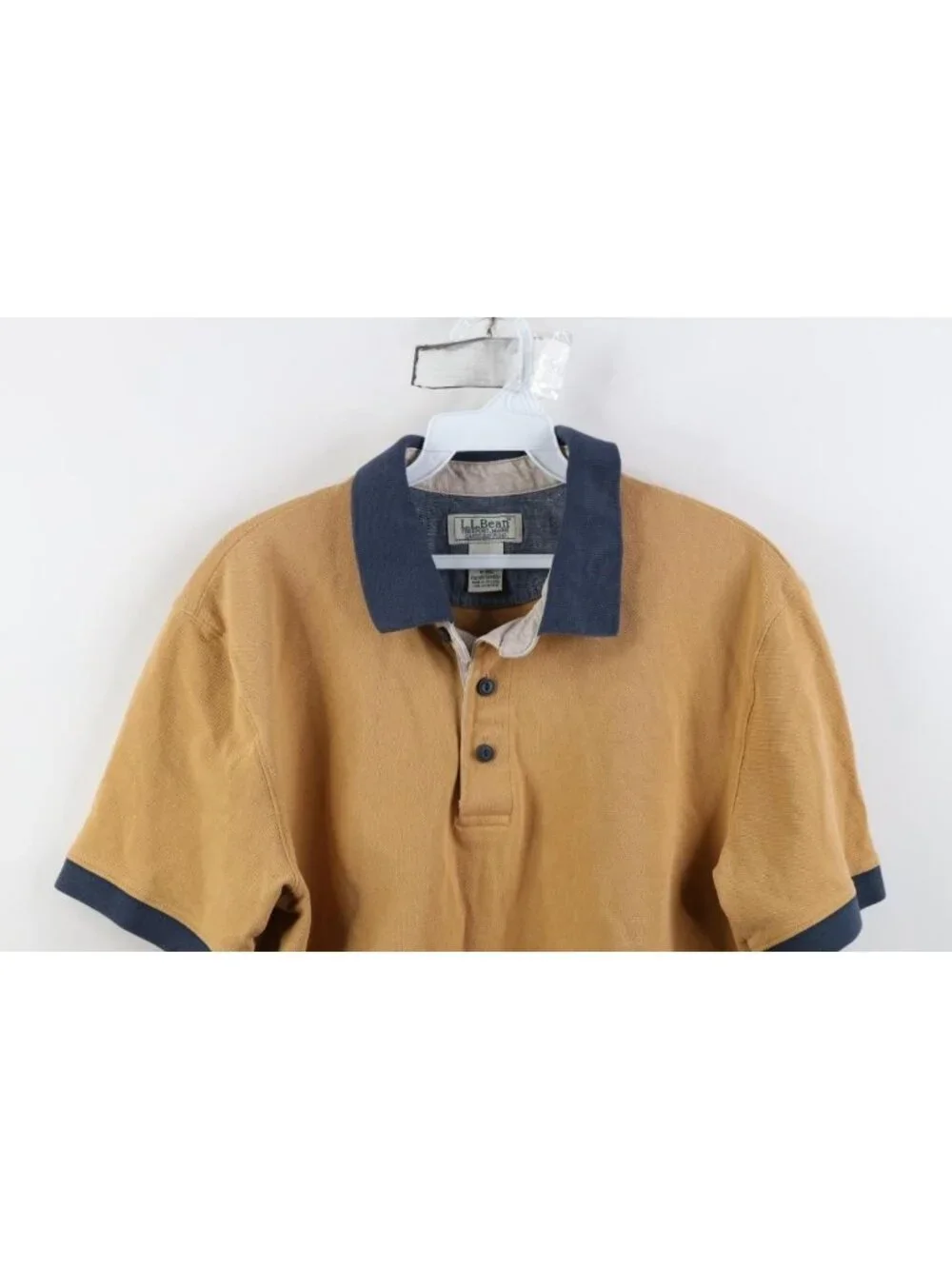 Vintage 90s Y2K LL Bean Mens Medium Faded Ringer Casco Bay Collared Polo Shirt